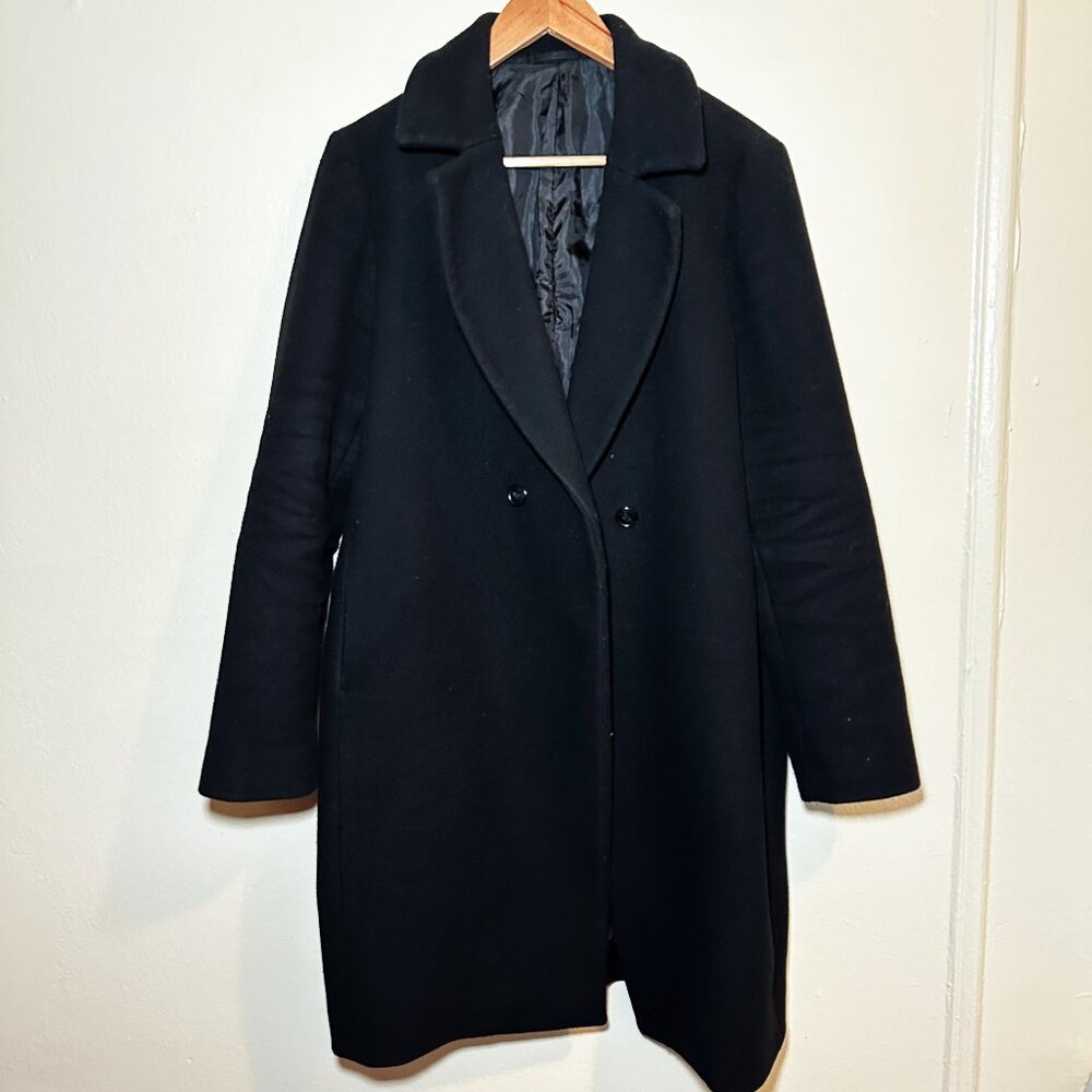 Uniqlo Wool Blend Button Front Coat